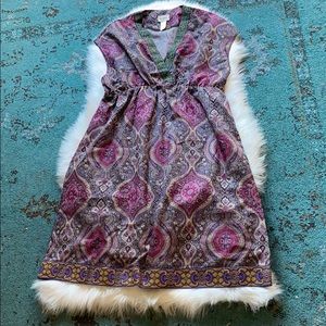 Tracy Porter Paisley Boho Indian Purple Dress
